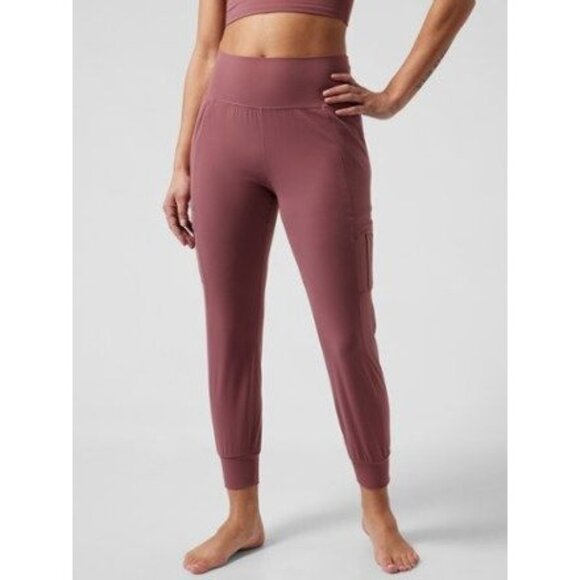 ATHLETA Salutation Cargo Jogger Pants Tawny Rose Pink Leggings Womens 3X - Picture 1 of 10